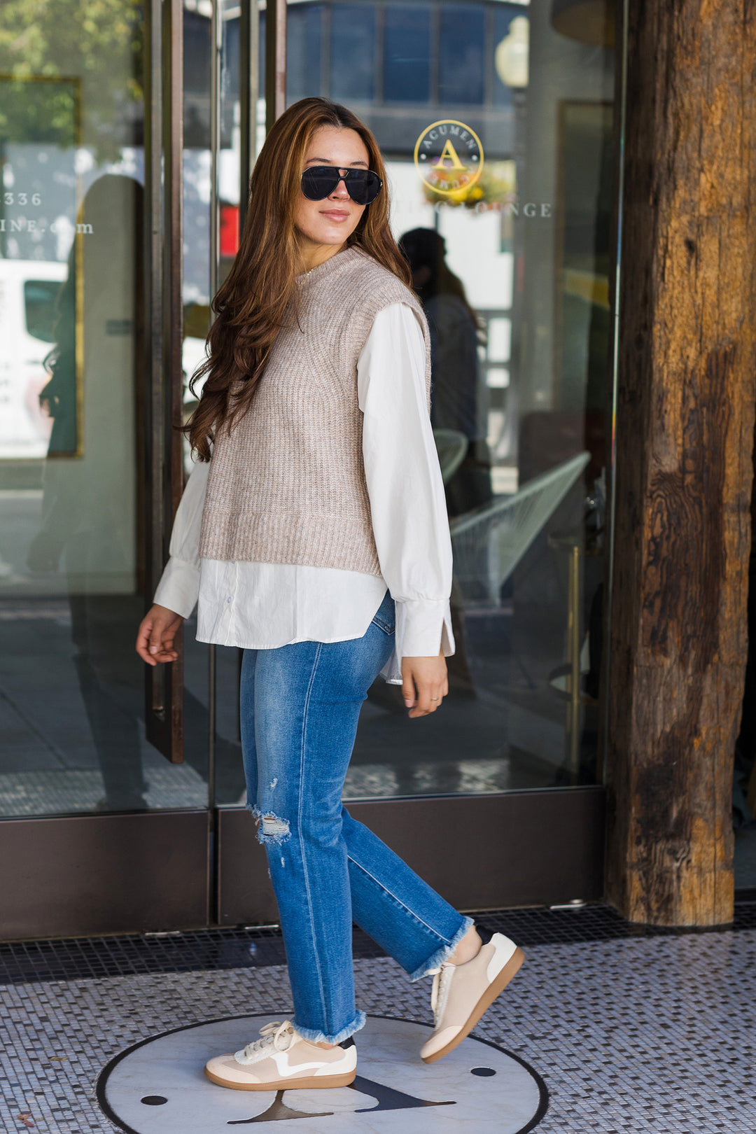 The All In One Layered Sweater Vest and Shirt
