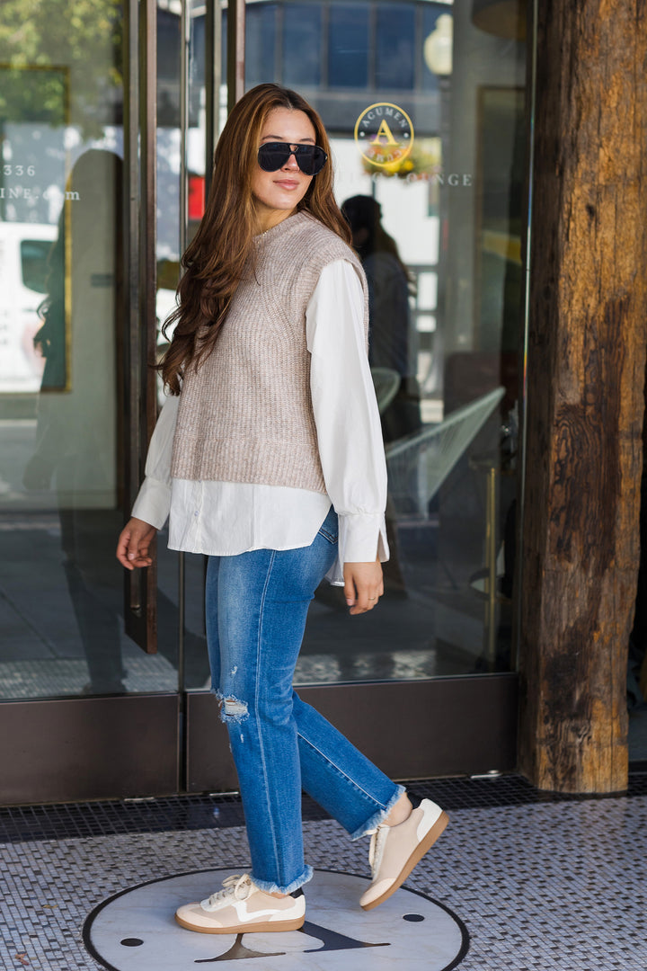 The All In One Layered Sweater Vest and Shirt