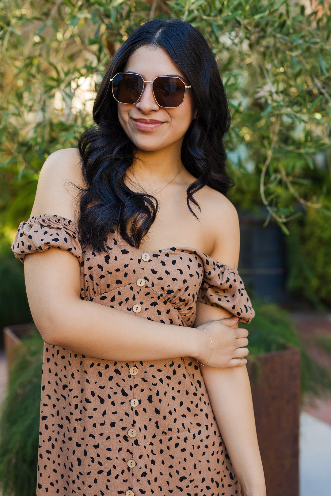 The Spotted In The Wild Dotted Midi Dress