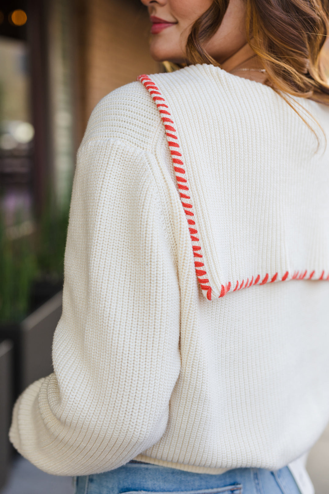 The Taylor Stitched Collared Cardigan Sweater