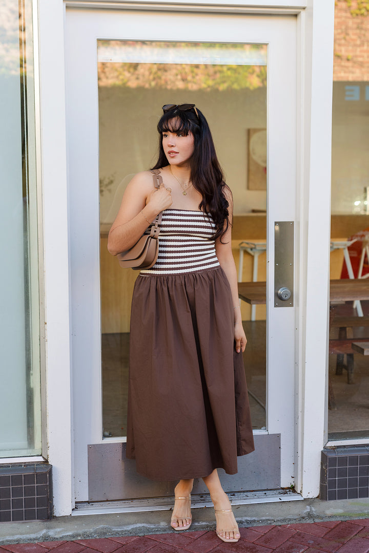 The Resort Ready Striped Poplin Midi Dress