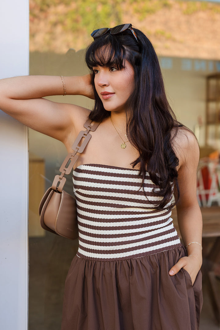 The Resort Ready Striped Poplin Midi Dress