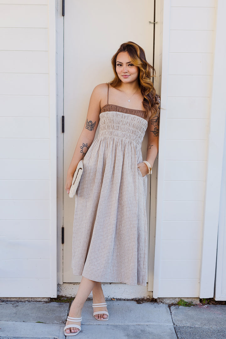 The Sweet Home Alabama Gingham Midi Dress