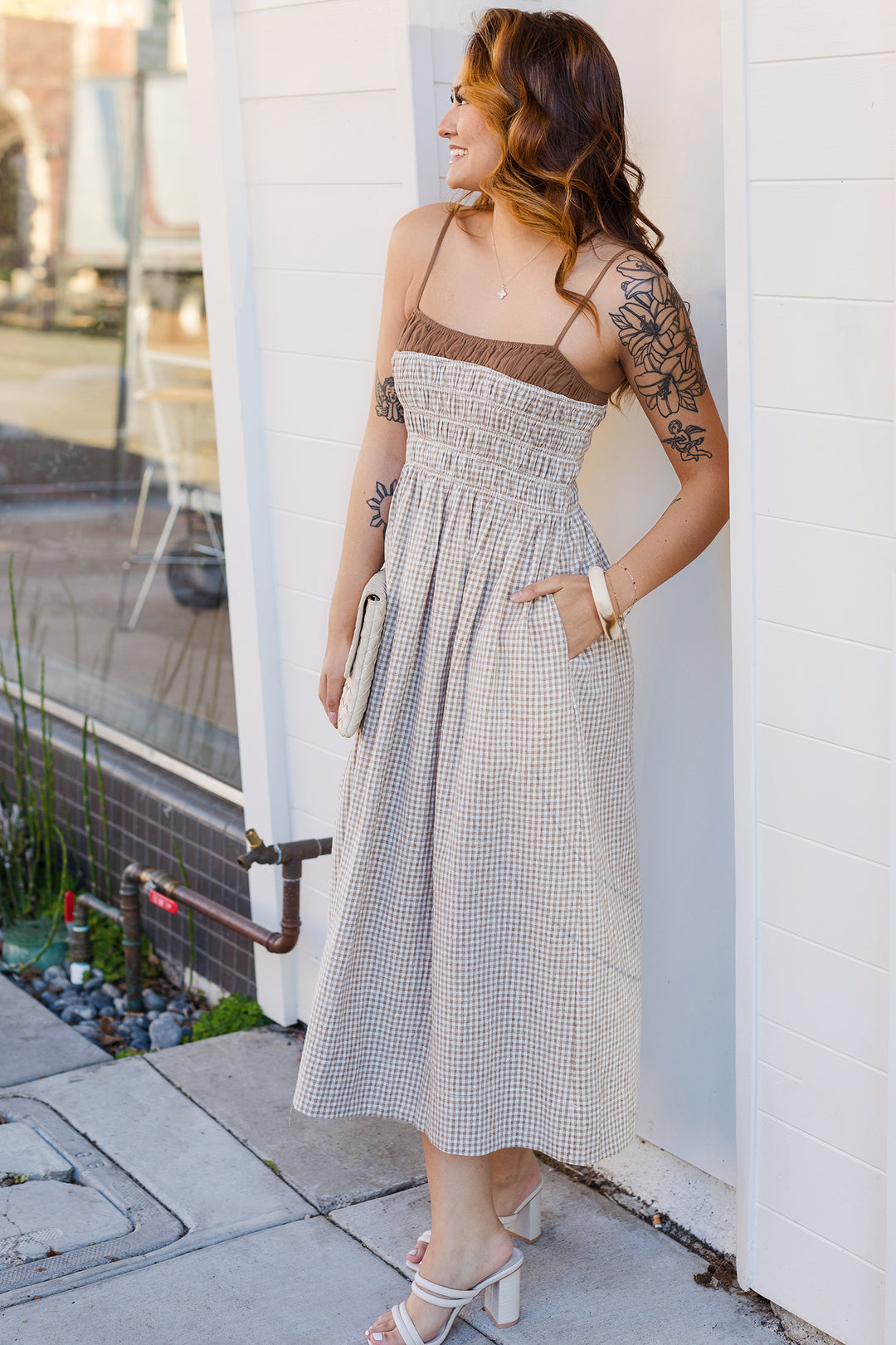 The Sweet Home Alabama Gingham Midi Dress