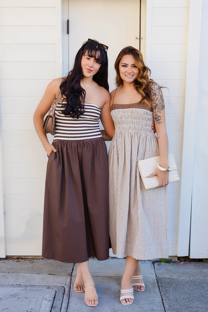 The Resort Ready Striped Poplin Midi Dress