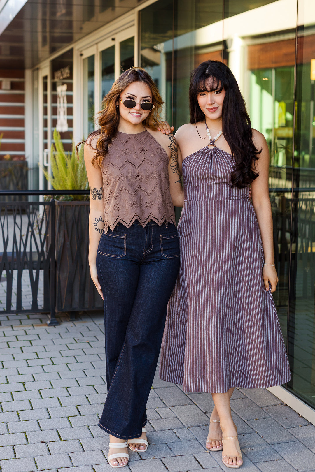 The Oahu Beaded Halter Midi Dress