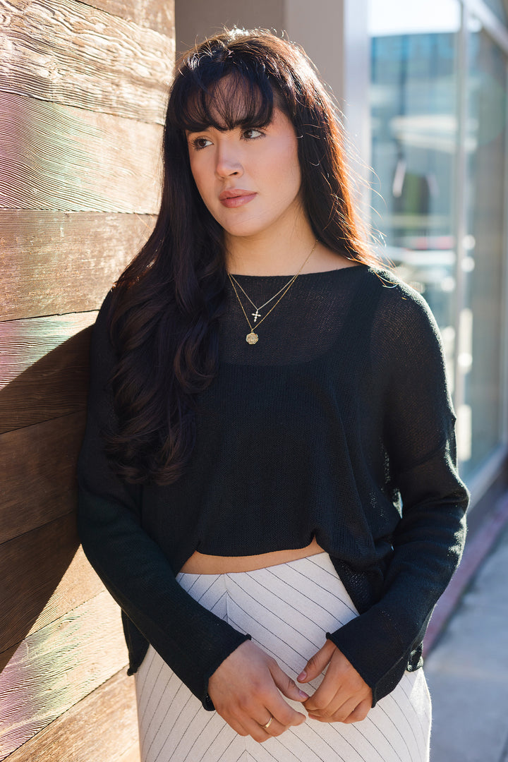 The Cabana Black Pullover Sweater
