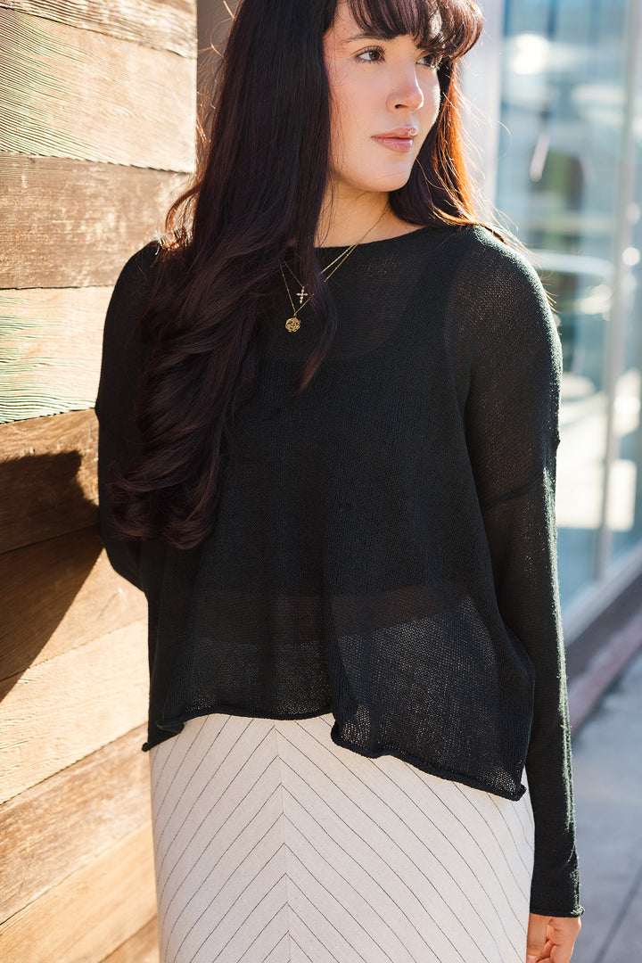 The Cabana Black Pullover Sweater