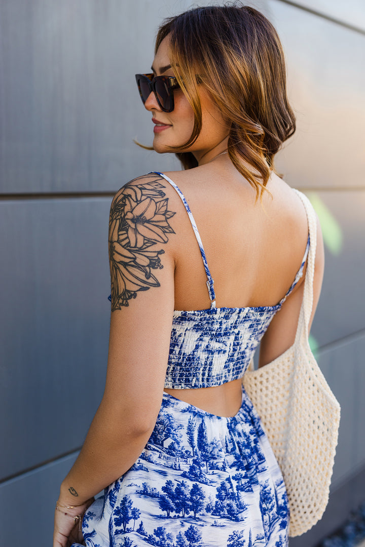 The Still Life Toile Print Midi Dress