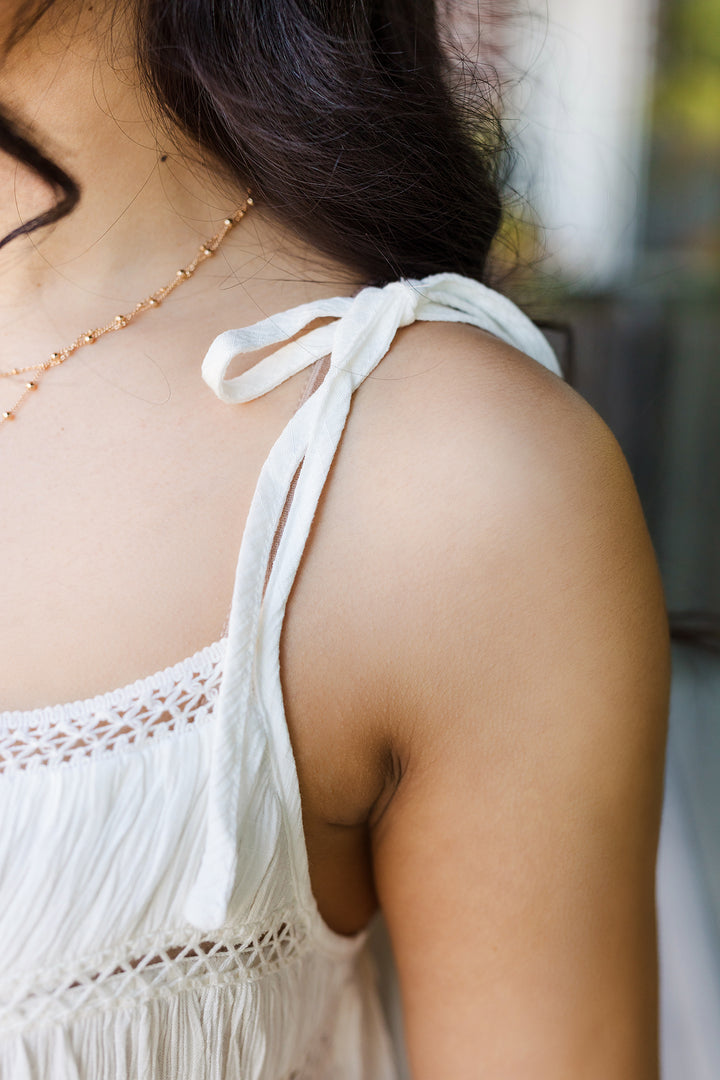 The Sweet Escape Lace Trim Tank Top
