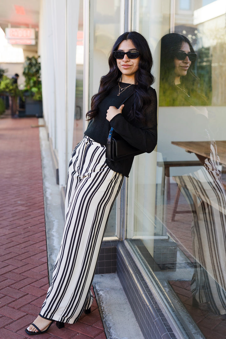 The Seaside Soirée Striped Wide Leg Pants