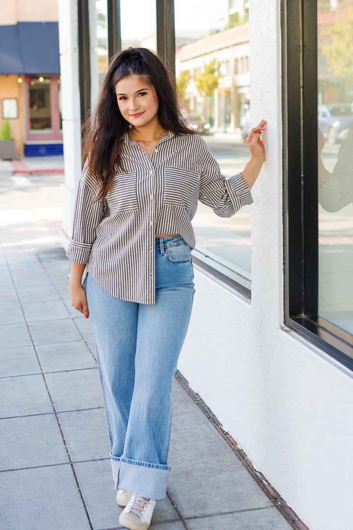 The Stripe a Pose Button-Down Shirt