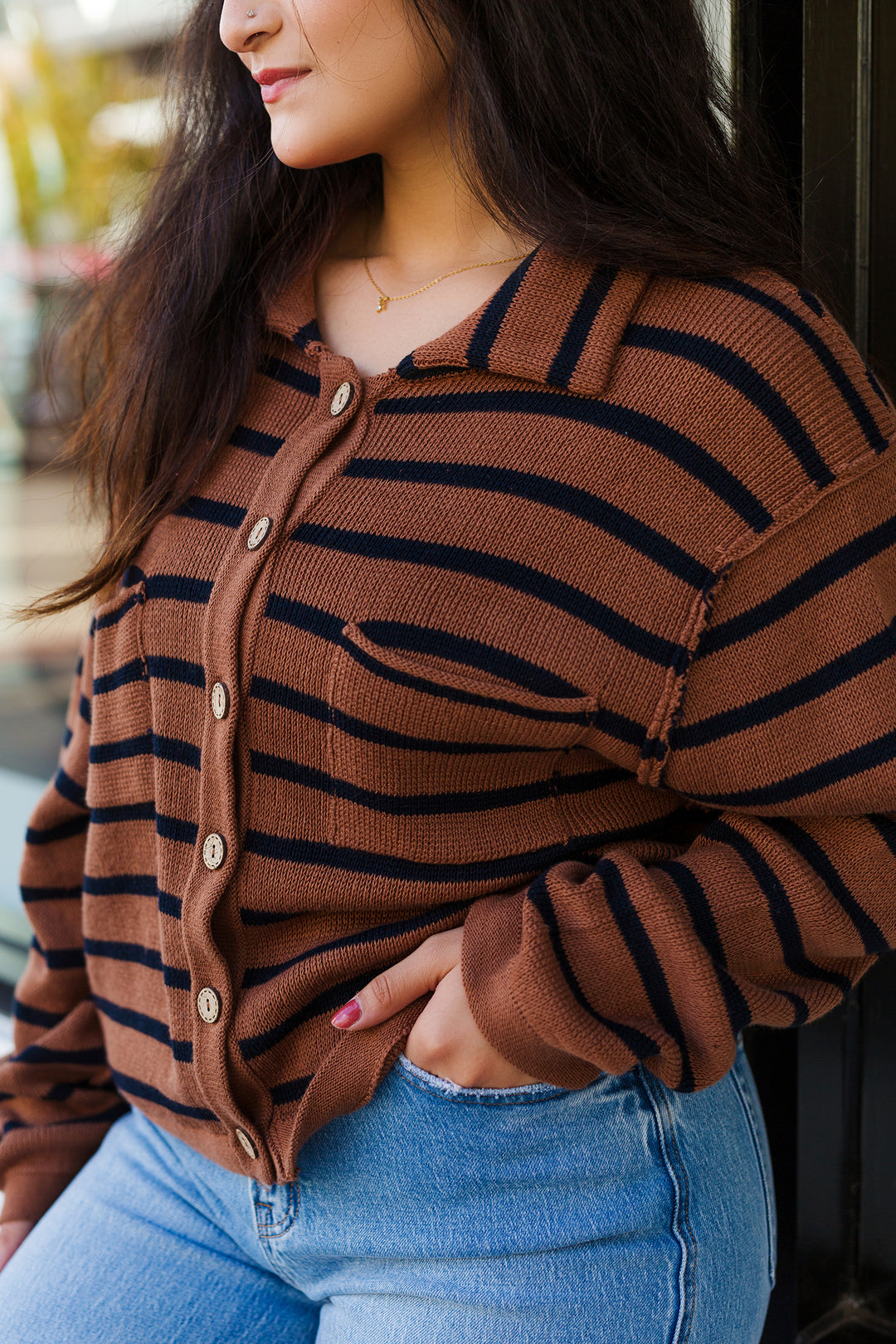 The Seasons Change Striped Cardigan