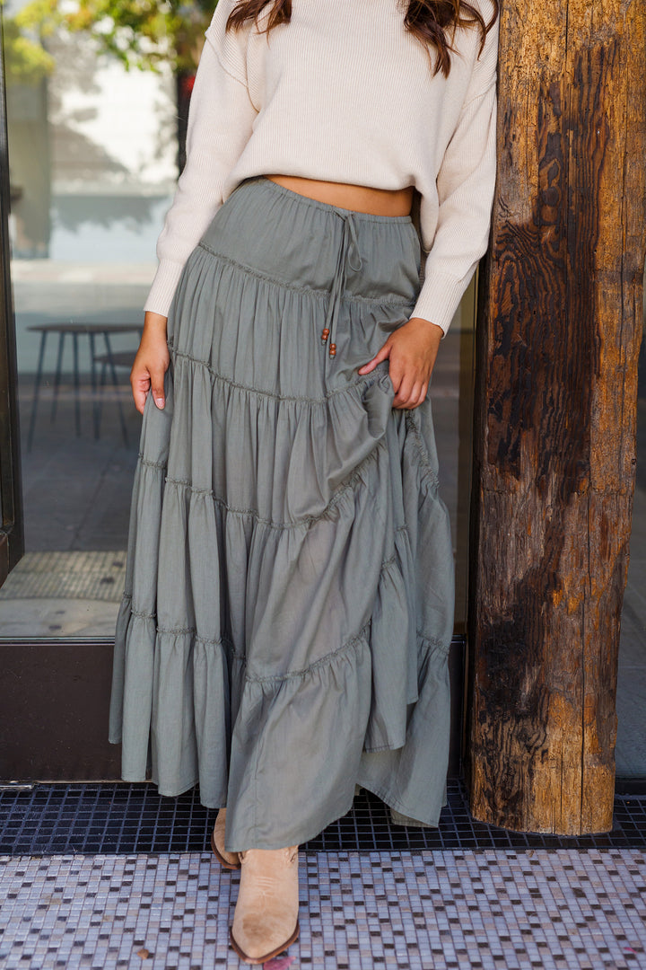 The Girl Like Me Tiered Maxi Skirt
