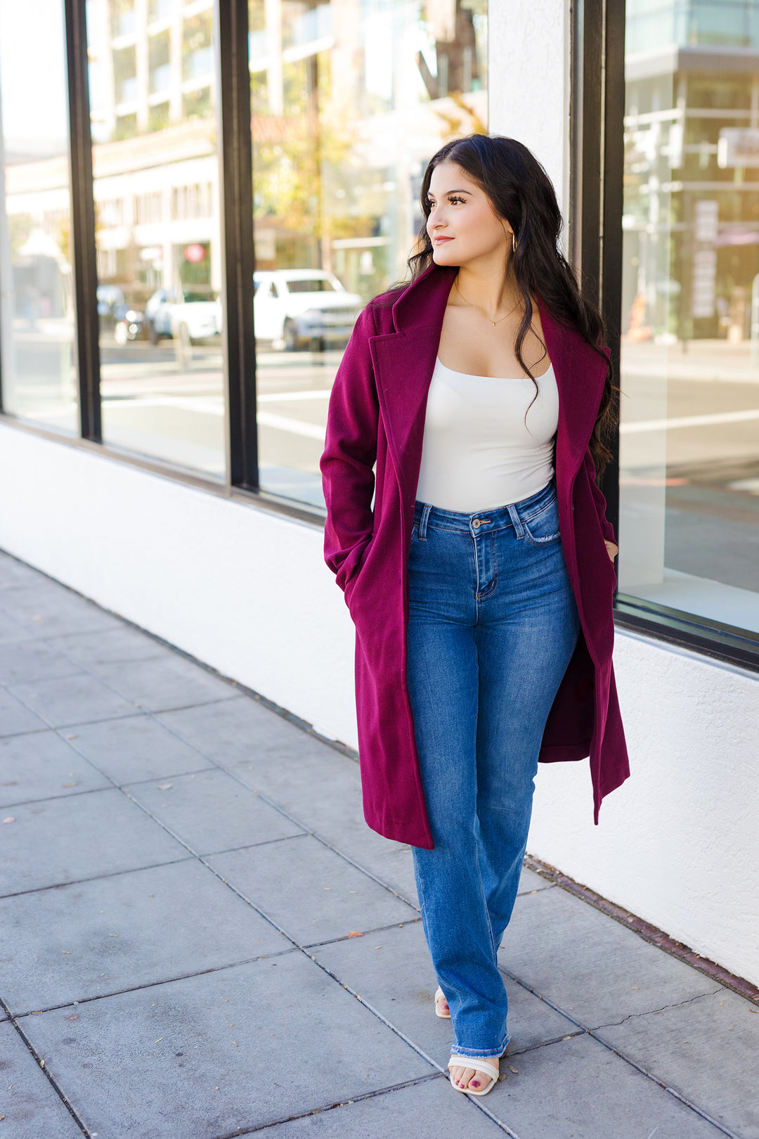 The Lorelei Long Line Notch Lapel Coat