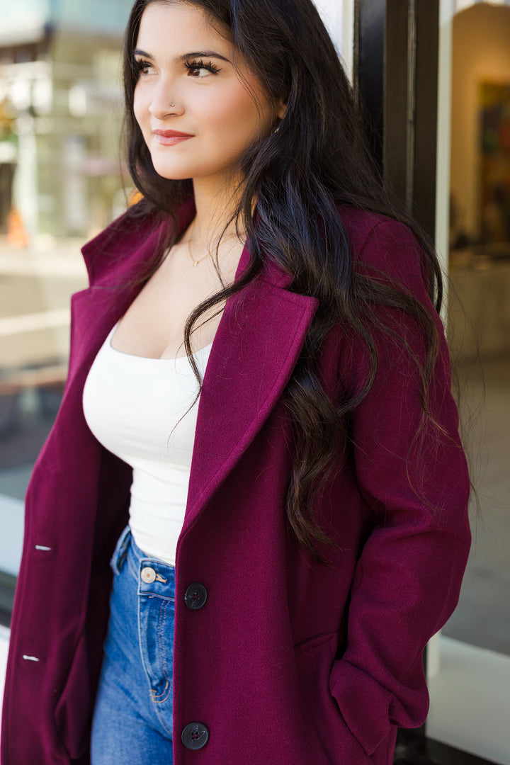 The Lorelei Long Line Notch Lapel Coat