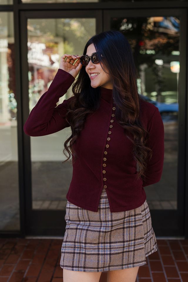 The Penelope Plaid Flannel Wrap Mini Skirt