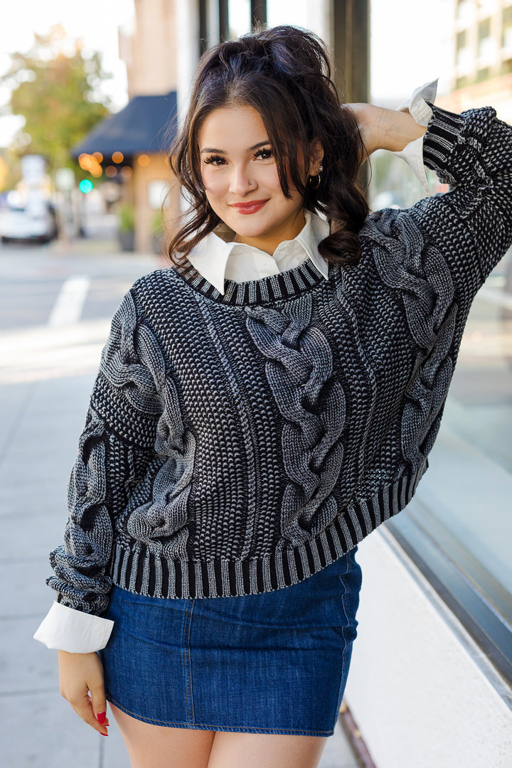 The Brownie Points Cable Knit Sweater