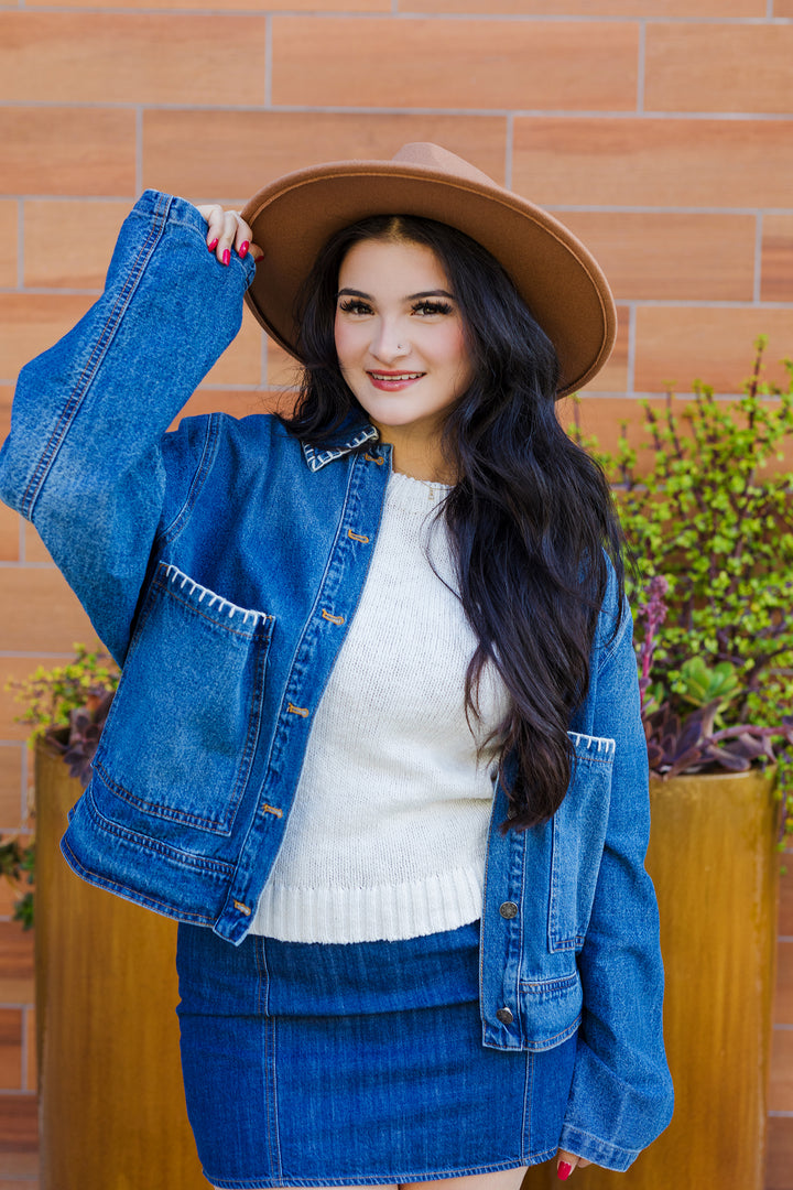 The Stitch In time Boxy Denim Jacket