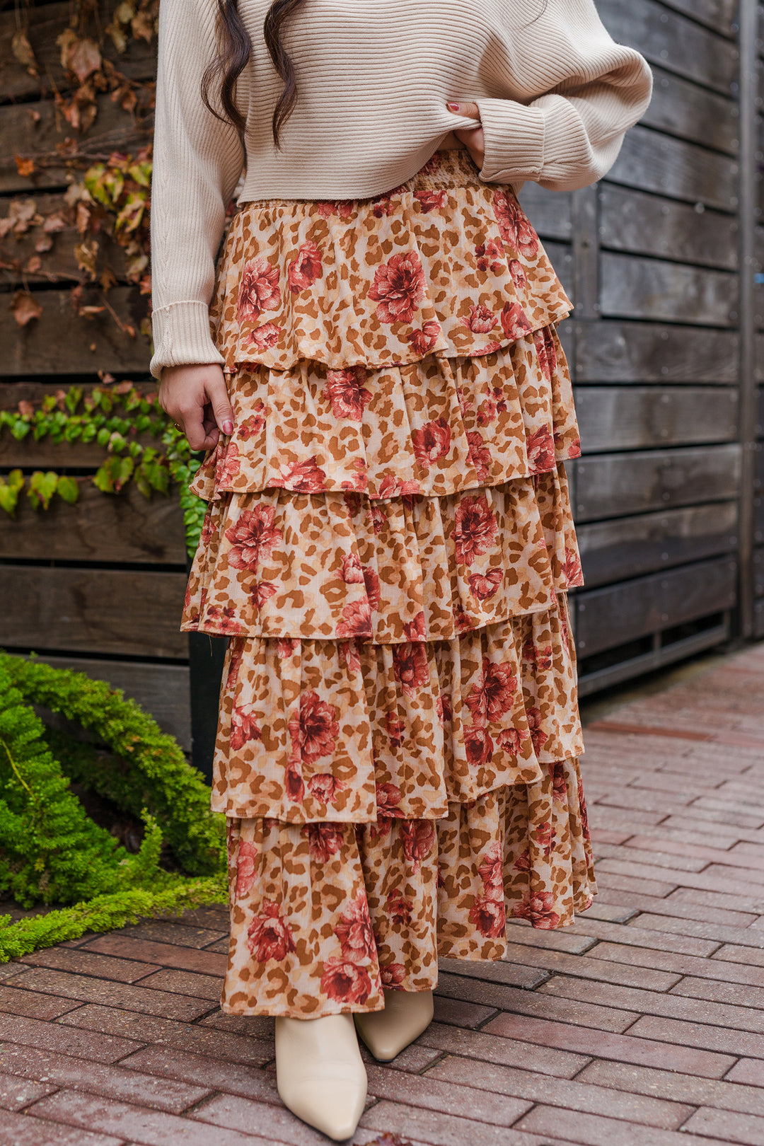 The Fall Feels Floral Maxi Skirt