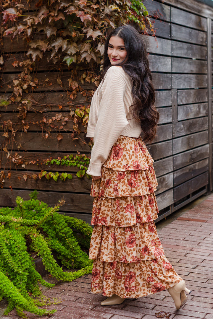 The Fall Feels Floral Maxi Skirt