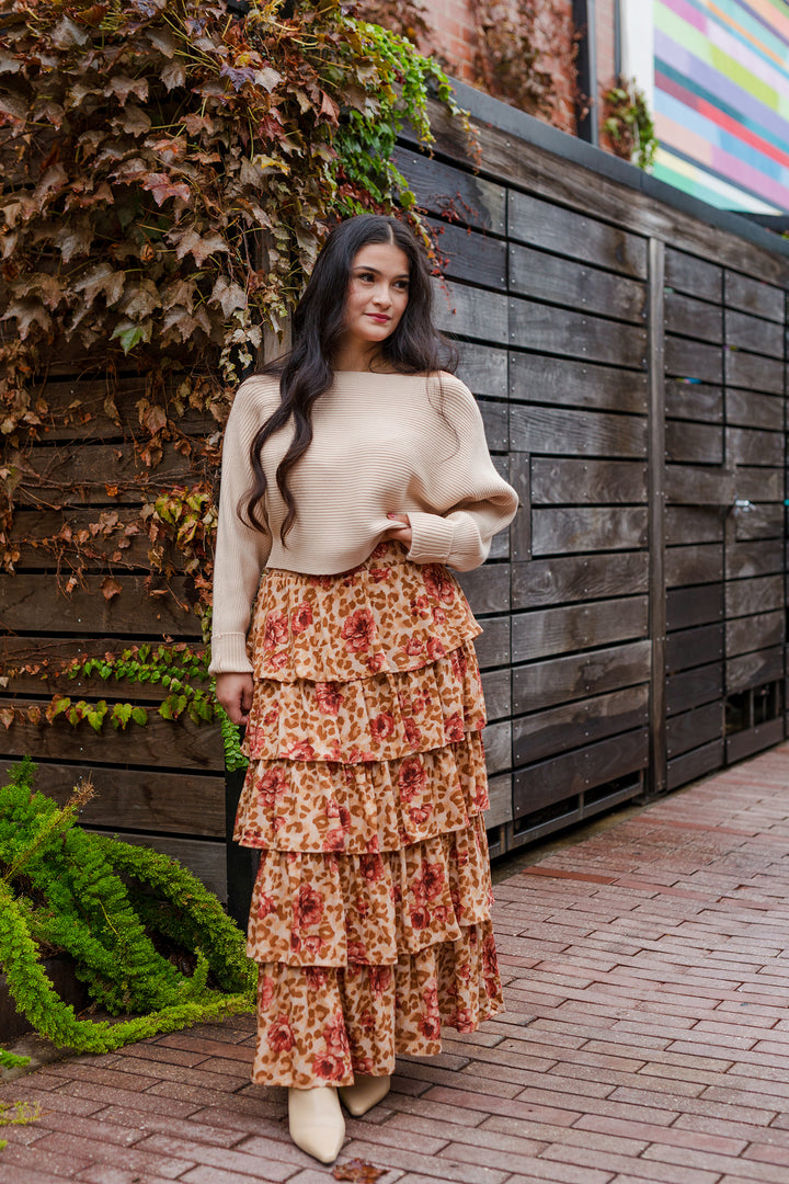 The Fall Feels Floral Maxi Skirt