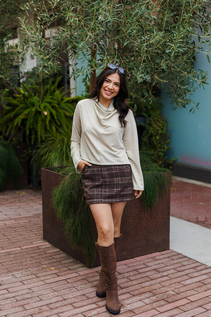 The Never Back Down Mock Neck Long Sleeve Top