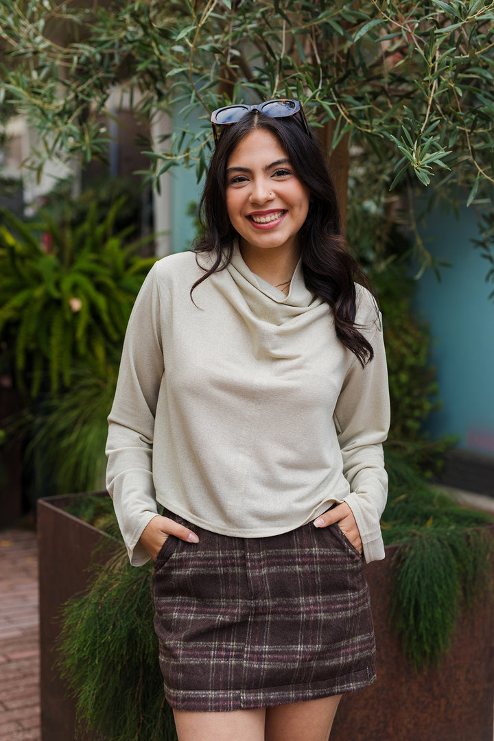 The Never Back Down Mock Neck Long Sleeve Top