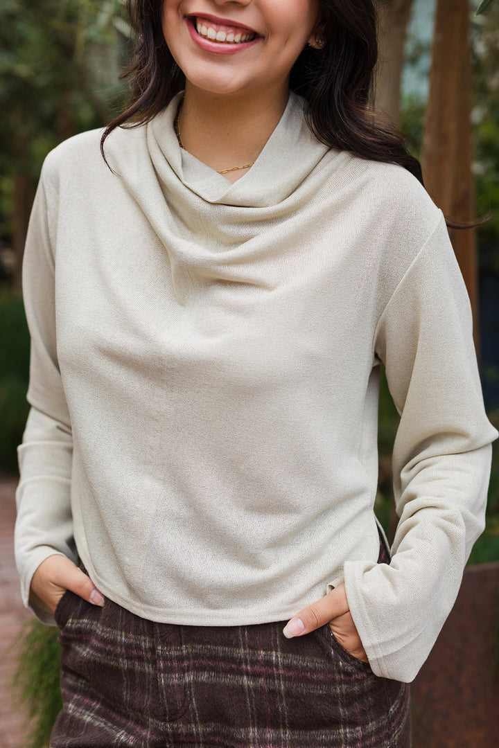 The Never Back Down Mock Neck Long Sleeve Top
