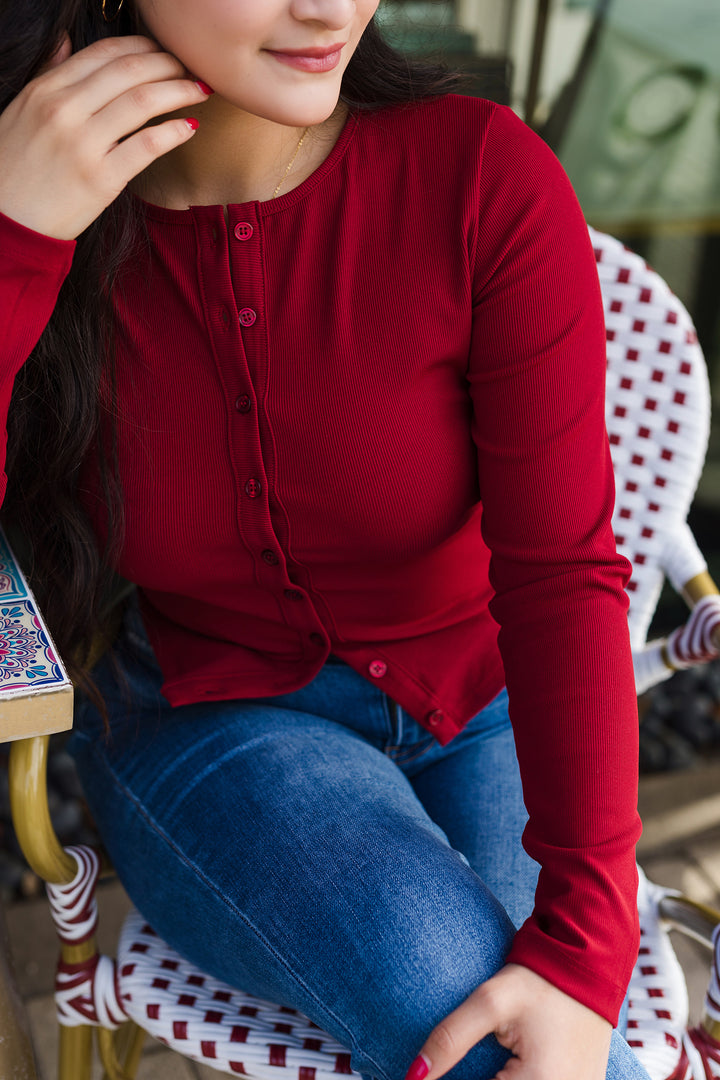 The Hold on Tight Ribbed Knit Top