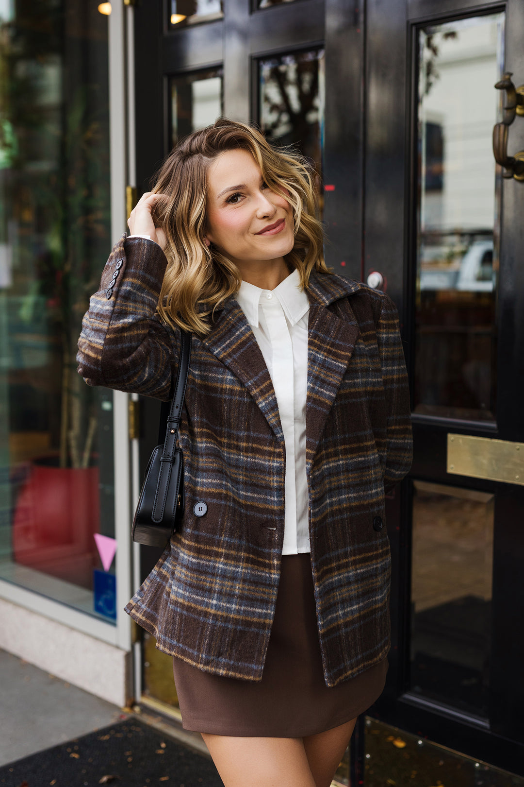 The Manor House Plaid Wool Blend Coat