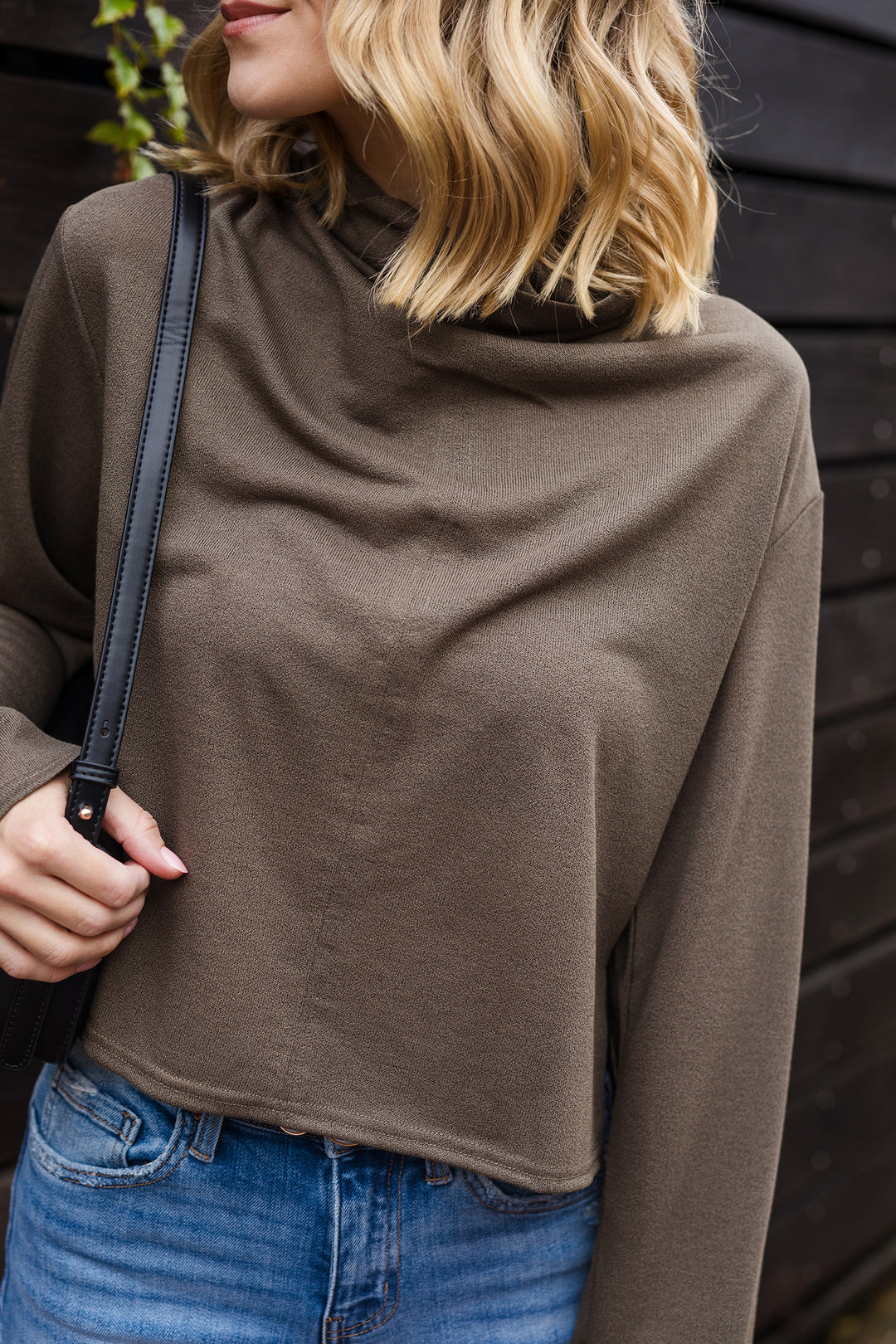 The Never Back Down Mock Neck Long Sleeve Top