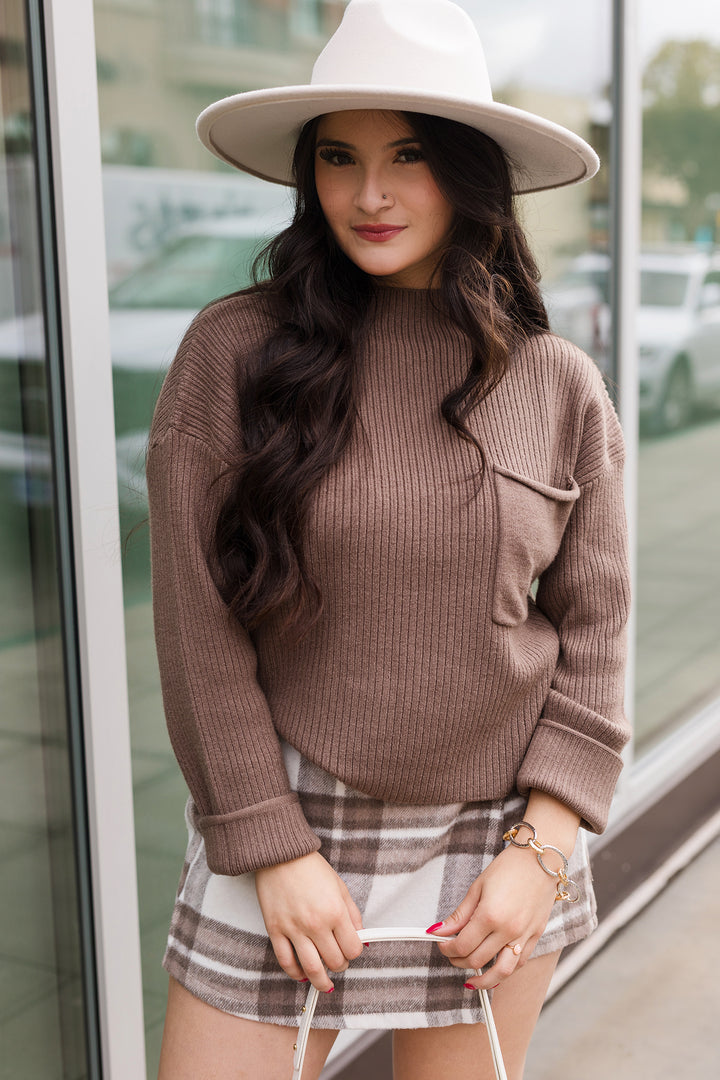 The Chilly Days Soft Knit Pocket Sweater