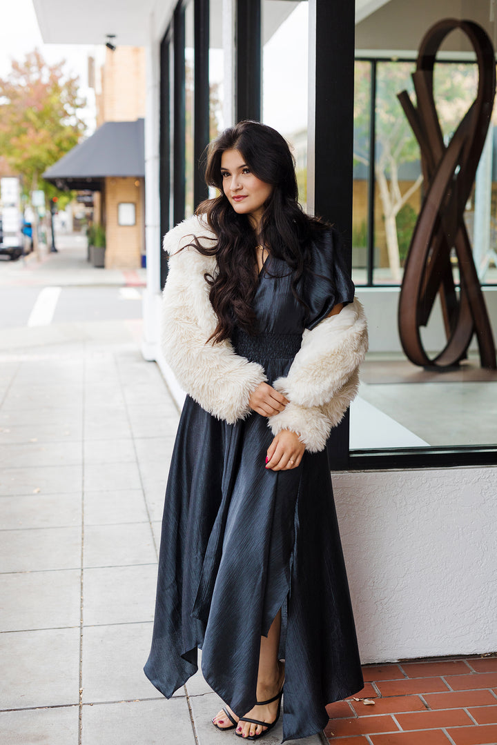 The Edge of Reason Satin Midi Dress