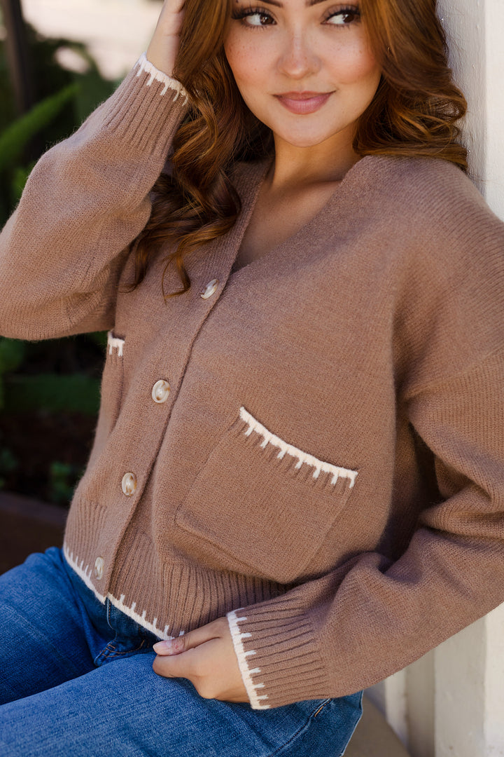The Cottage Lane Stitch Pocket Cardigan Sweater