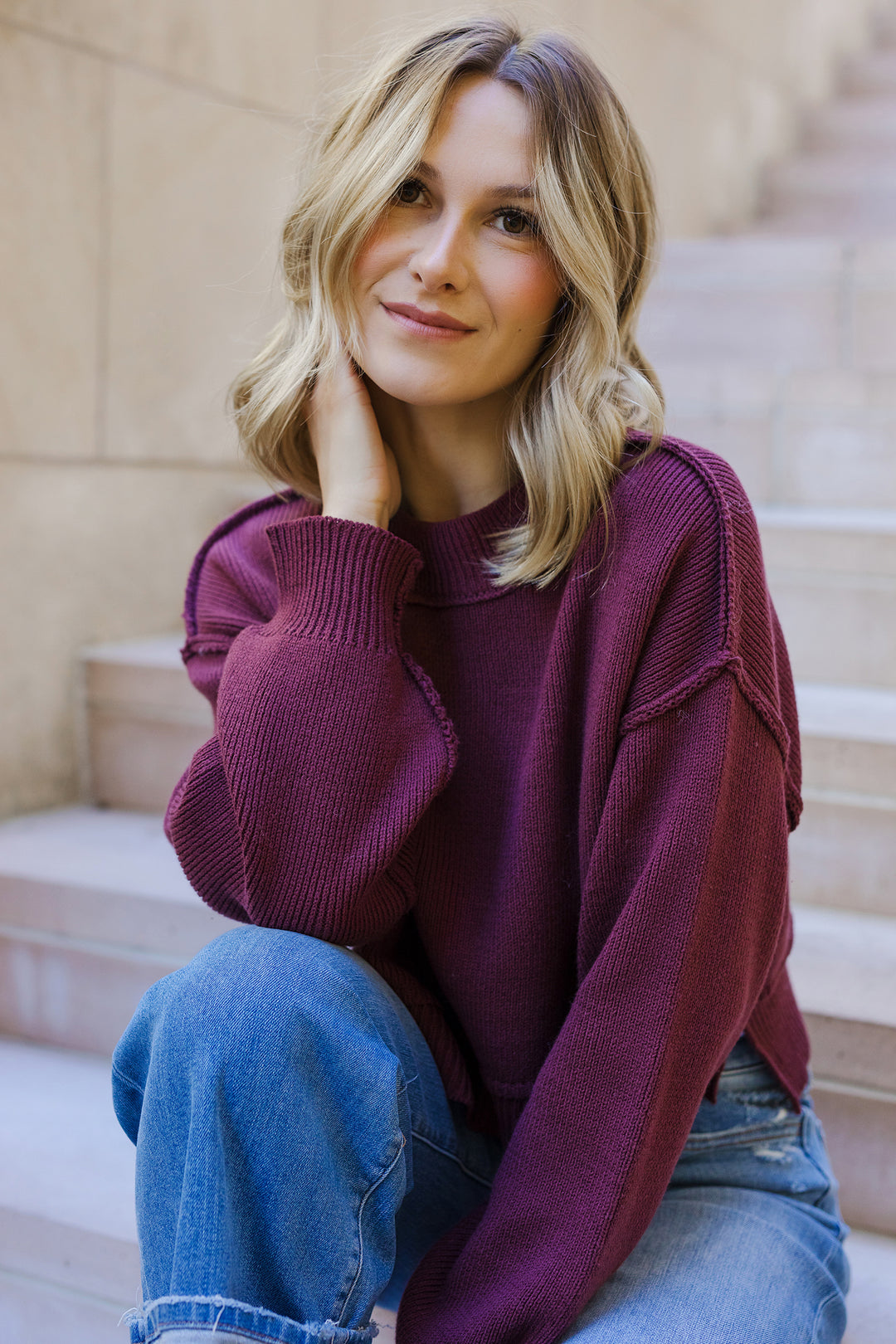 The Worn On Repeat Cropped Pullover Sweater