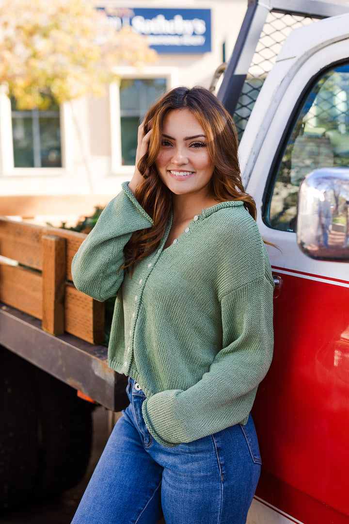 The Seeing Sage Light Weight Button Front Cardigan