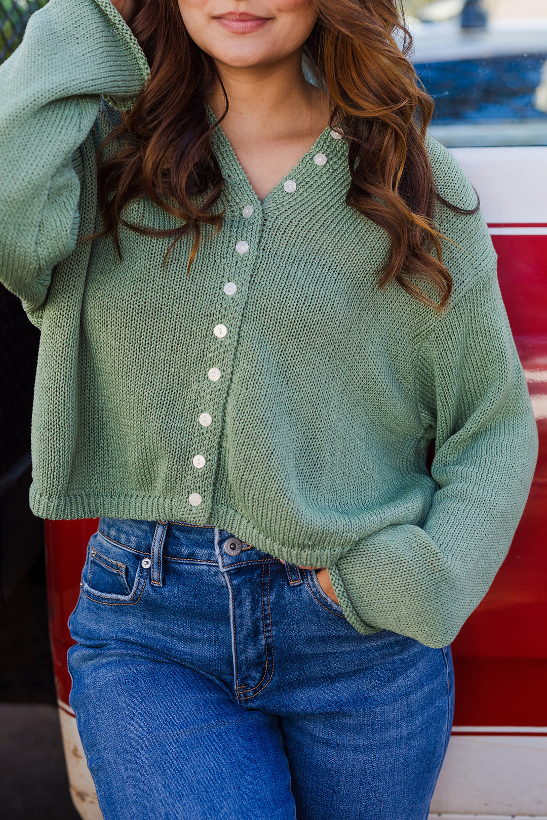 The Seeing Sage Light Weight Button Front Cardigan