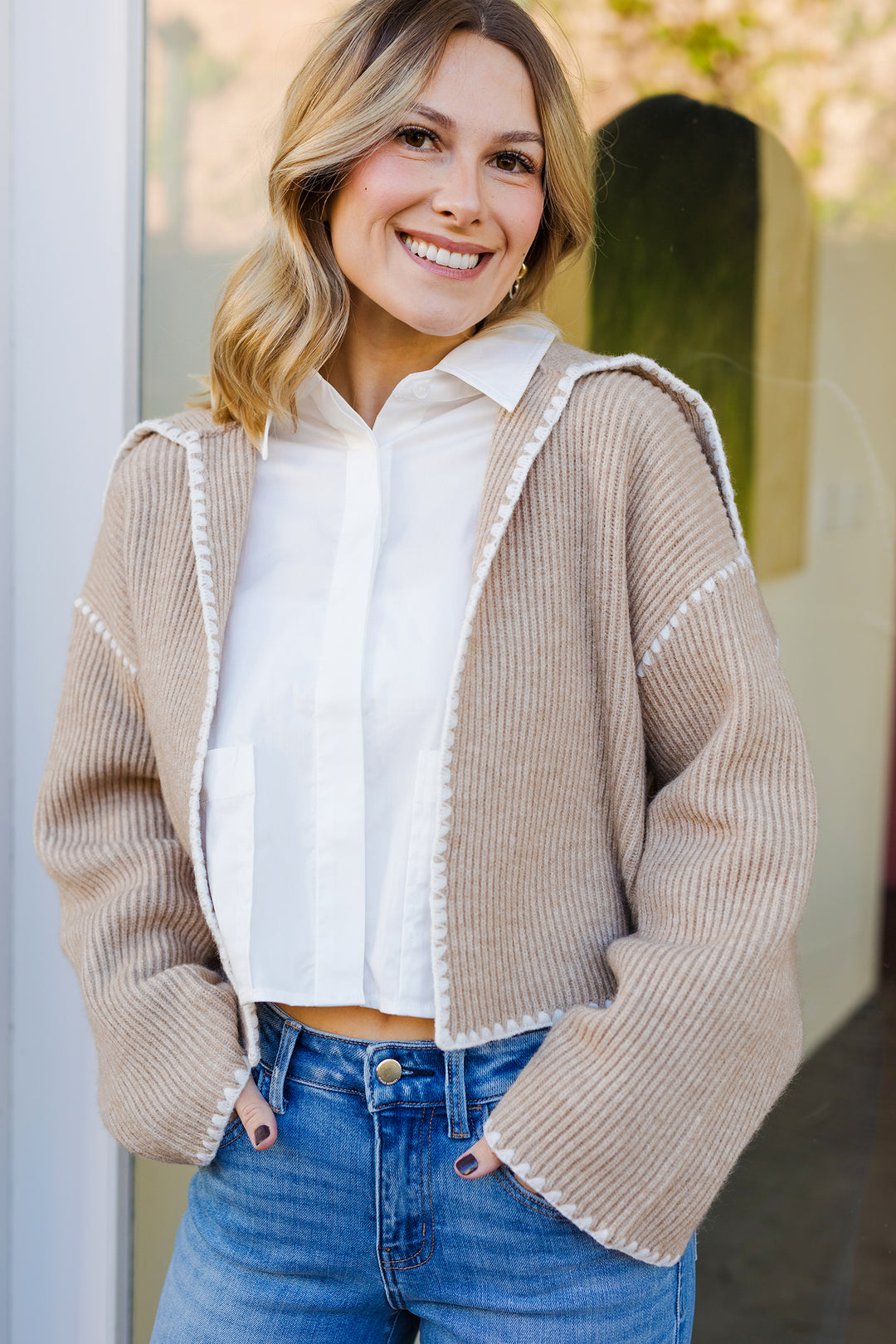 The Tawny Stitch Detailed Sweater Cardigan