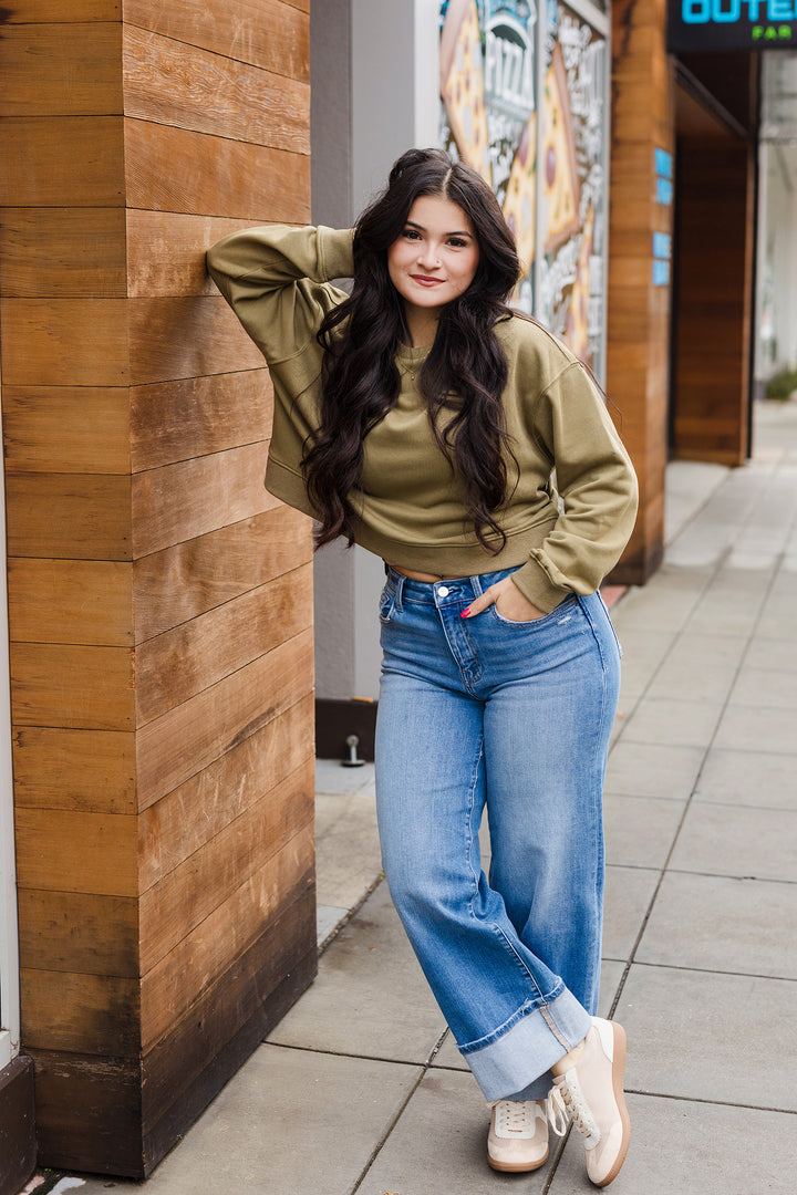 The Forever Yours Washed Basic Crewneck Top