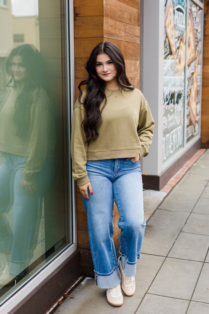 The Forever Yours Washed Basic Crewneck Top