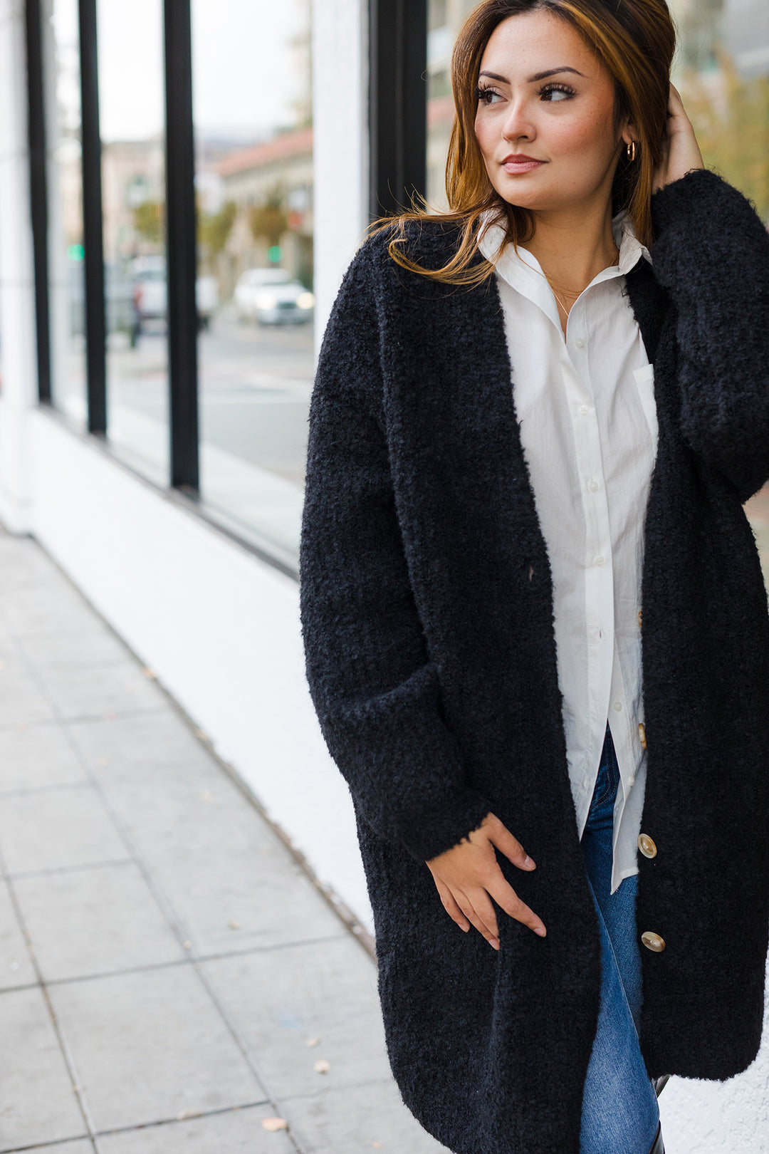 The Olivia Oversized White Collared Shirt