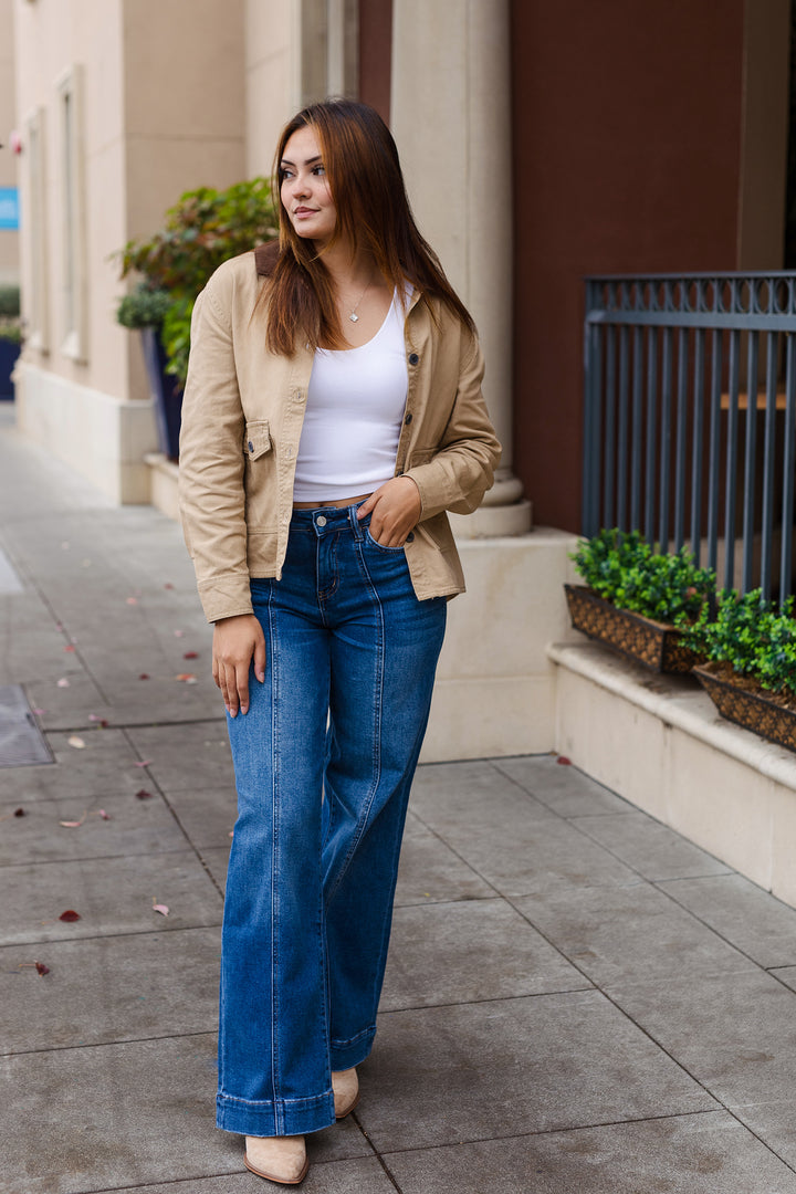 The Kianna Corduroy Collar Barn Jacket