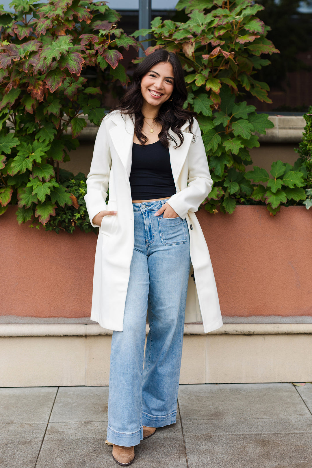 The Lorelei Long Line Notch Lapel Coat