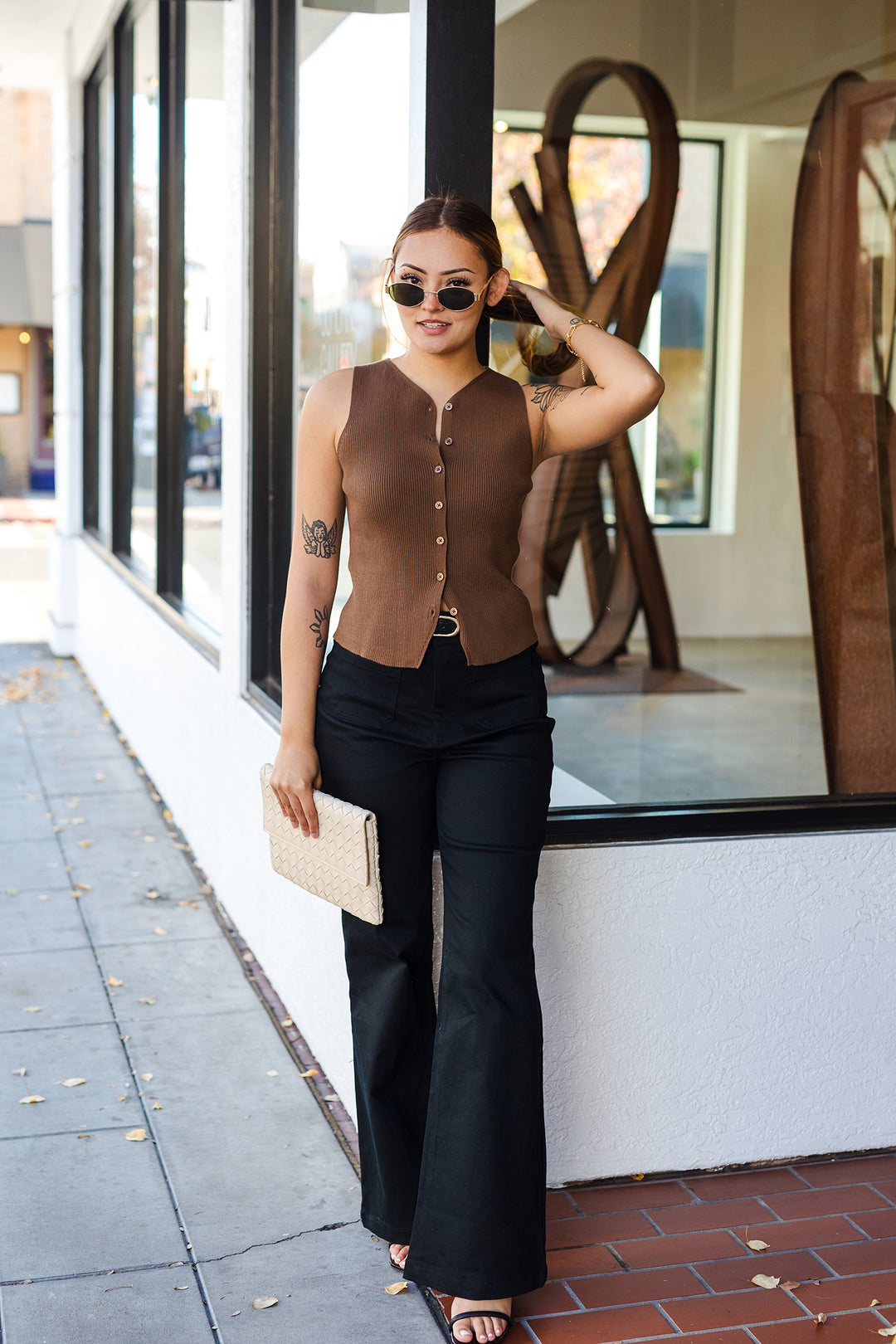 The Clean Slate Black Wide Leg Pants