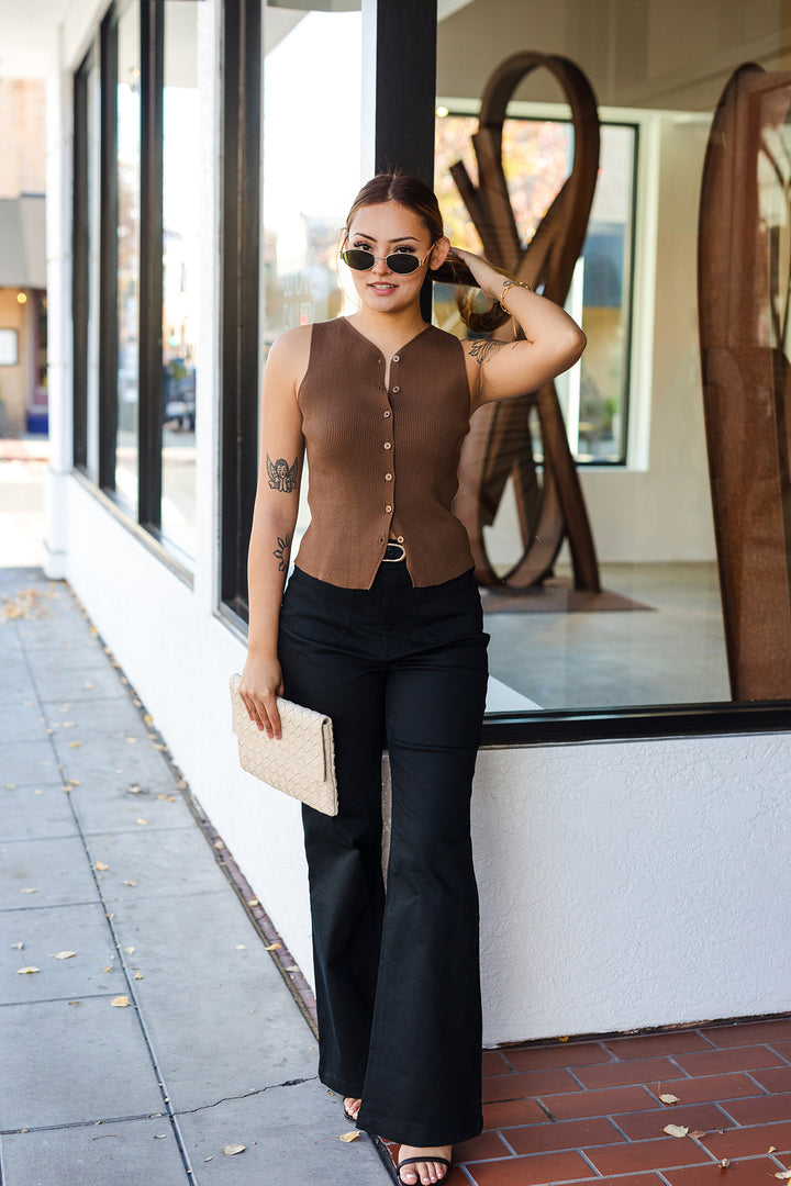 The Clean Slate Black Wide Leg Pants