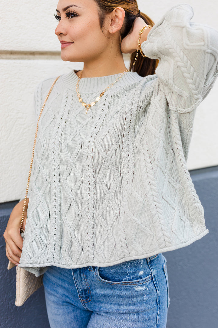 The No Worries Cable Knit Sweater