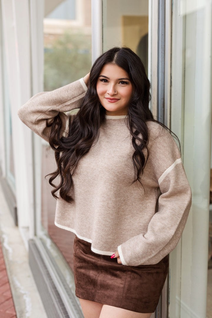 The Bundle Up Mocha Sweater