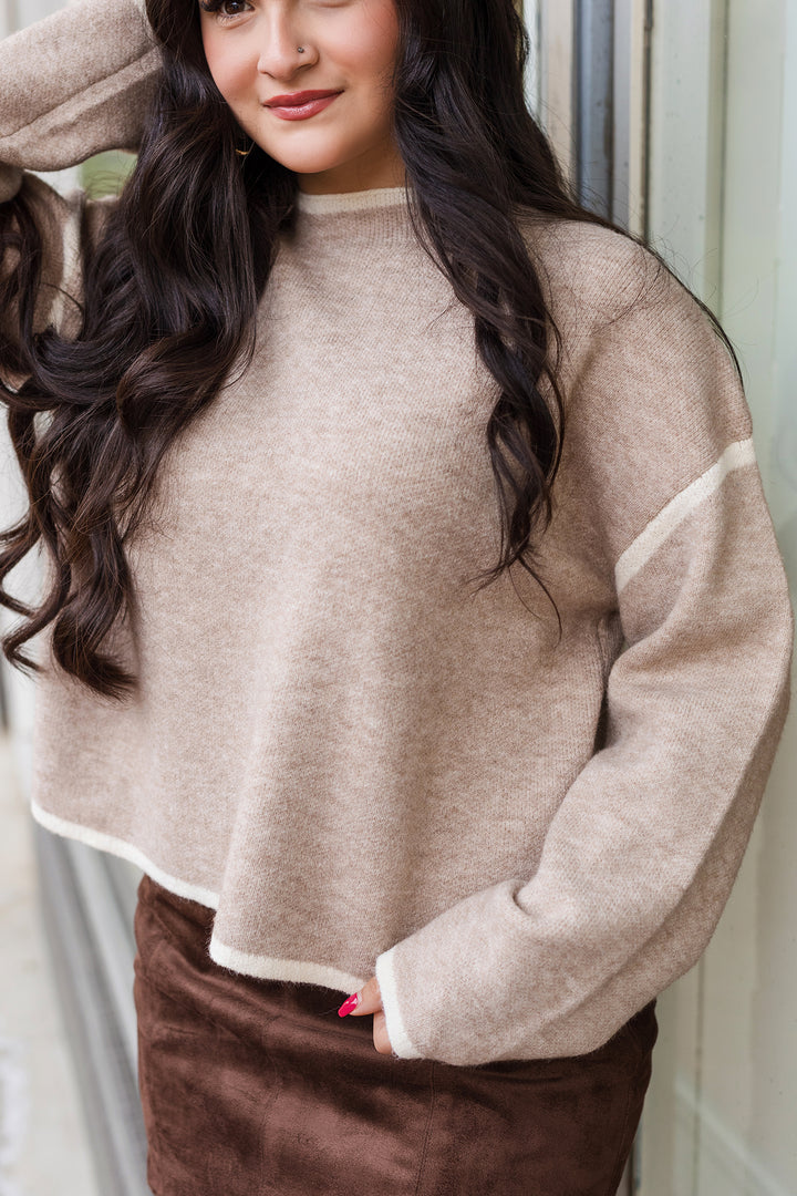 The Bundle Up Mocha Sweater