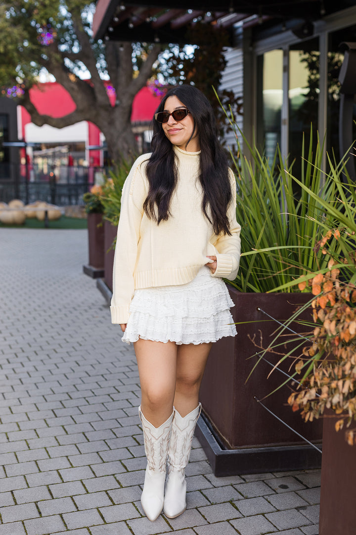 The Cloud Nine White Mini Skirt